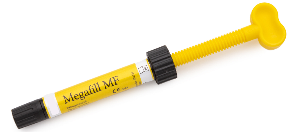 Megafill MF А2 (C) микрогибридный пломбировочный материал с керамическим наполнителем, шприц дентин 4.5г