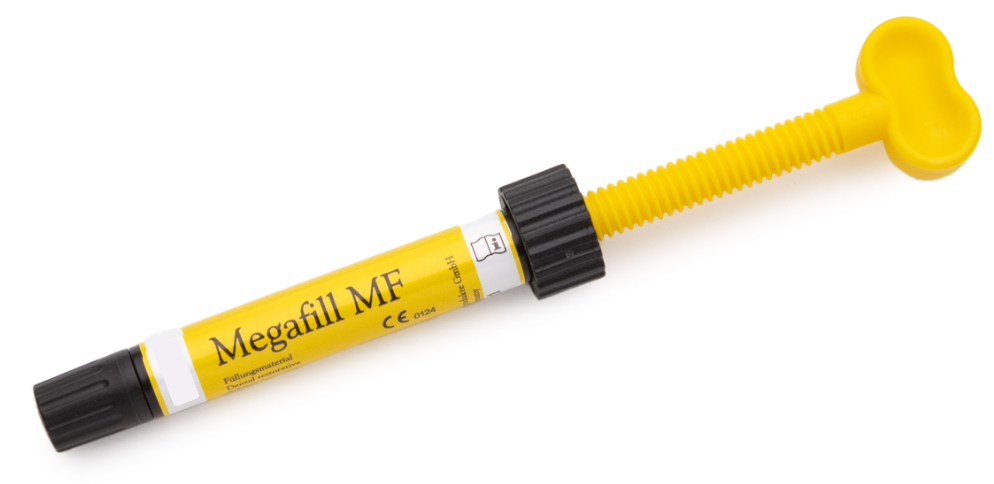 Megafill MF А3 (C) микрогибридный пломбировочный материал с керамическим наполнителем, шприц дентин 4.5г