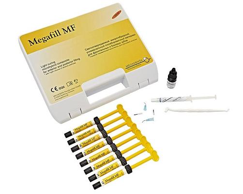 Megafill MF (8шпр х 4,5г A2-2/A3-2/A3,5/B2/DA2/DA3, адгезив, гель протравочный, принадлежности)